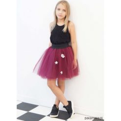Doll Teen - spódniczka tiulowa dla nastolatki. Czerwone spódniczki dziewczęce marki Pakamera, z aplikacjami, z gumy. Za 249,00 zł.