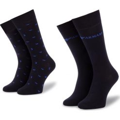 Zestaw 3 par wysokich skarpet męskich EMPORIO ARMANI - 302402 9P292 00120 r. 39-46 Nero. Czarne skarpetki męskie Emporio Armani, bez wzorów, z elastanu. W wyprzedaży za 99,00 zł.