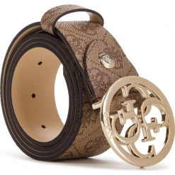 Pasek Damski GUESS - BW7135 VIN40 BROWN. Brązowe paski damskie Guess, z aplikacjami, ze skóry ekologicznej. Za 229,00 zł.