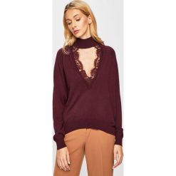 Pinko - Sweter. Brązowe swetry damskie Pinko, s, bez wzorów, z wiskozy, z krótkim rękawem, krótkie, bez kaptura. W wyprzedaży za 549,90 zł.