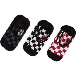 Zestaw 3 par stopek unisex VANS - Classic Super No Show VN000XS9RLM1 r.38,5/42 Red/White Check. Czarne skarpetki damskie Vans, bez wzorów, z elastanu. Za 59,00 zł.