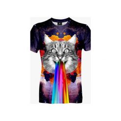 Galaxy Cat men's t-shirt. Szare t-shirty męskie marki Mars from venus, s, bez wzorów, bez kołnierzyka. Za 101,40 zł.