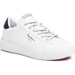 Sneakersy PEPE JEANS - Roxy Summer20 PLS30955 White 800. Białe półbuty damskie Pepe Jeans, z jeansu. W wyprzedaży za 209,00 zł.