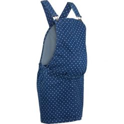 Sukienka ciążowa ogrodniczka bonprix niebieski "stone" w kropki. Niebieskie sukienki damskie bonprix, w paski, bez kołnierzyka, moda ciążowa, bez rękawów. Za 149,99 zł.