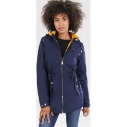 Granatowa Parka Prisneth. Niebieskie płaszcze damskie Born2be, s, bez wzorów, krótkie, bez kaptura. Za 189,99 zł.