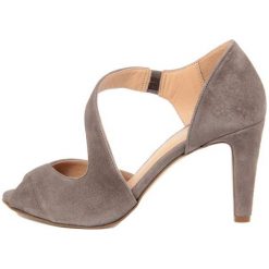 Eye Damskie Sandały 36 Szary. Szare sandały damskie Eye, bez wzorów, z zamszu, bez obcasa, bez zapięcia. Za 299,00 zł.