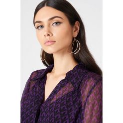 Kolczyki damskie: NA-KD Accessories Wiszące kolczyki Half Moon – Gold