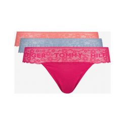 Tommy Hilfiger 3-pack Spodenki Niebieski Różowy Pomarańczowy. Różowe figi damskie TOMMY HILFIGER, xs, w koronkowe wzory, z elastanu. Za 181,95 zł.