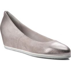 Półbuty HÖGL - 5-104207 Grey 6000. Szare półbuty damskie na koturnie marki HÖGL, z materiału. W wyprzedaży za 379,00 zł.