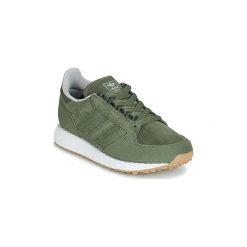Buty Dziecko adidas FOREST GROVE J. Zielone trampki dziewczęce Adidas, bez wzorów, bez zapięcia. Za 231,20 zł.