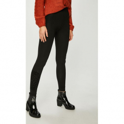 Desigual - Legginsy. Czarne legginsy damskie marki Desigual, s, z elastanu. W wyprzedaży za 99,90 zł.