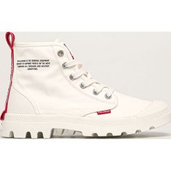 Palladium - Trampki. Białe trampki i tenisówki damskie Palladium, bez wzorów, z gumy, bez zapięcia. Za 359,90 zł.