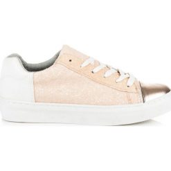 Wiązane trampki z brokatem CLARIMOND. Czarne trampki i tenisówki damskie marki KYLIE, z jeansu. Za 79,00 zł.