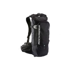 Plecak rowerowy MTB ST 900 12 L z bukłakiem. Czarne plecaki męskie ROCKRIDER, bez wzorów, z poliesteru, sportowe. Za 179,99 zł.