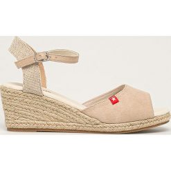 Big Star - Espadryle. Brązowe koturny damskie BIG STAR, bez obcasa, na obcasie, na klamry. Za 99,90 zł.