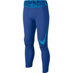 Chinosy chłopięce: Nike Spodnie juniorskie Pro Hyperwarm Tight niebieskie r. XL (838054)
