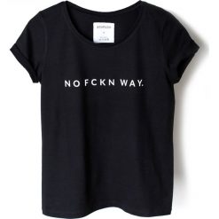 Bluzki, topy, tuniki: T-shirt czarny NO FCKN WAY.