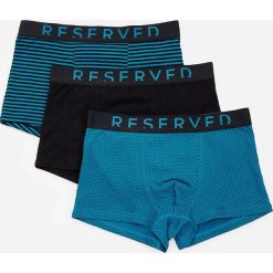 Bokserki z bawełną 3 pack - Turkusowy. Niebieskie bokserki męskie Reserved, bez wzorów, z bawełny. Za 59,99 zł.