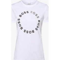 BOSS Casual - T-shirt damski – Terini, biały. Białe t-shirty damskie BOSS Casual, m, z nadrukiem, klasyczne, z klasycznym kołnierzykiem. Za 219,95 zł.
