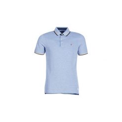 Koszulki polo z krótkim rękawem Jack Jones JPRPAULOS. Niebieskie koszulki męskie Jack & Jones, s, bez wzorów, polo, z krótkim rękawem, krótkie. Za 109,00 zł.