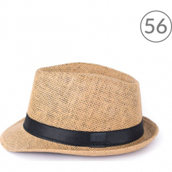 Kapelusz unisex Klasyczny trilby na lato brązowo-czarny r. 56. Brązowe kapelusze damskie marki Art of Polo, na lato. Za 30,84 zł.