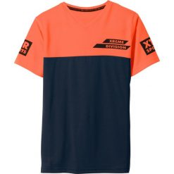 Shirt sportowy bonprix pomarańczowy neonowy - szary. Pomarańczowe t-shirty chłopięce bonprix, z nadrukiem, bez rękawów. Za 32,99 zł.