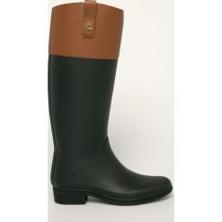 Lauren Ralph Lauren - Kalosze. Czarne kalosze damskie Lauren Ralph Lauren, bez wzorów, z materiału. Za 559,90 zł.
