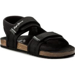 Sandały PEPE JEANS - Bio Straps Boy PBS90026 Black 999. Czarne sandały chłopięce marki Pepe Jeans, z jeansu. Za 189,00 zł.