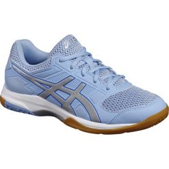 Asics Gel-Rocket 8 B756Y-3993 buty do siatkówki damskie niebieskie 37. Niebieskie buty sportowe damskie Asics, bez wzorów, z materiału, sportowe, do siatkówki. W wyprzedaży za 199,99 zł.