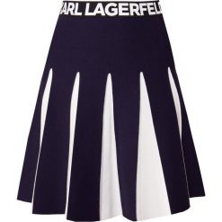 KARL LAGERFELD Spódnica trapezowa peacoat. Niebieskie spódniczki trapezowe marki KARL LAGERFELD, m, z elastanu. Za 819,00 zł.