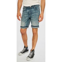 Wrangler - Szorty. Niebieskie spodenki i szorty męskie marki Wrangler, z elastanu, casualowe. W wyprzedaży za 159,90 zł.