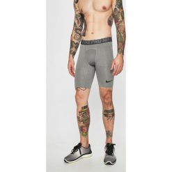 Nike - Szorty. Szare spodenki sportowe męskie marki Nike, s, z elastanu, sportowe, dri-fit (nike). Za 99,90 zł.