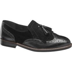 Czarne mokasyny damskie 5th Avenue z chwostami 5th Avenue czarne. Czarne mokasyny damskie 5th Avenue, ze skóry, na obcasie. Za 179,90 zł.