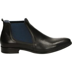 Botki męskie - 702E PEL NERO. Czarne botki męskie Venezia, z gumy. Za 199,00 zł.