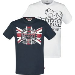 T-shirty męskie: Lonsdale London Doublepack Portencross T-Shirt czarny/biały