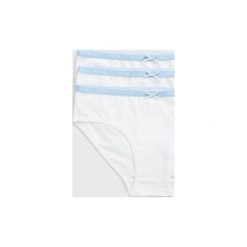 Mango Kids - Figi dziecięce Bella 110-164 cm (3 pack). Białe majtki dziewczęce Mango Kids, z elastanu. Za 59,90 zł.