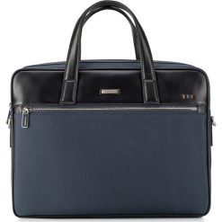 Torba na laptopa. Niebieskie torby męskie skórzane Wittchen, w paski, ze skóry, małe. W wyprzedaży za 299,90 zł.