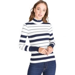 Tommy Hilfiger Lindy Sweter Niebieski Biały. Niebieskie bluzy damskie TOMMY HILFIGER, s, w paski, z elastanu, bez rękawów, bez kaptura. Za 324,95 zł.