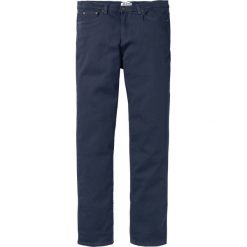 Spodnie ze stretchem Classic Fit Straight bonprix ciemnoniebieski. Niebieskie spodnie męskie bonprix, na co dzień, m, bez wzorów. Za 54,99 zł.