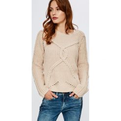 Guess Jeans - Sweter. Szare swetry klasyczne damskie Guess Jeans, m, z dzianiny, z okrągłym kołnierzem. Za 399,90 zł.