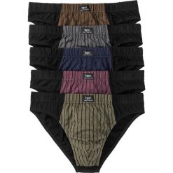 Slipy męskie: Slipy (5 par) bonprix czarno-ciemne kolory