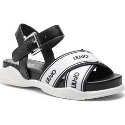 Sandały LIU JO - Star 01 B19039 TX039 Black 22222. Czarne klapki damskie marki Liu Jo, bez wzorów, ze skóry, bez obcasa. Za 469,00 zł.
