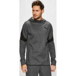 Puma - Bluza. Szare bluzy męskie Puma, m, z nadrukiem, z poliesteru, z kapturem. W wyprzedaży za 179,90 zł.