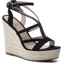 Espadryle DEEZEE - LS4981-04 Black. Czarne espadryle damskie DeeZee, z aplikacjami, ze skóry ekologicznej, bez obcasa, na obcasie. Za 119,99 zł.