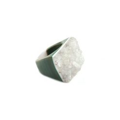 InspiRING High Miętus rozmiar 19. Zielone pierścionki damskie marki Brazi druse jewelry, z agatem. Za 270,00 zł.