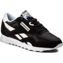 Buty Reebok - Cl Nylon 6606 Black/White. Czarne półbuty damskie Reebok, bez wzorów, ze skóry, eleganckie, bez obcasa, na płaskiej podeszwie, bez zapięcia. W wyprzedaży za 209,00 zł.