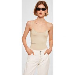 Mango - Top Tomaspo. Szare topy damskie Mango, l, z dzianiny, z okrągłym kołnierzem. Za 29,90 zł.