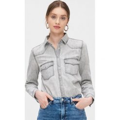 Koszula jeansowa - Jasny szary. Szare koszule damskie Cropp, s, bez wzorów, z jeansu, bez kołnierzyka, bez rękawów. W wyprzedaży za 59,99 zł.