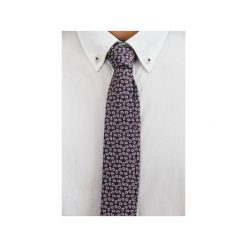 Krawat jedwabny slim #31. Niebieskie krawaty męskie marki The bow bow ties, bez wzorów, z jedwabiu. Za 99,00 zł.