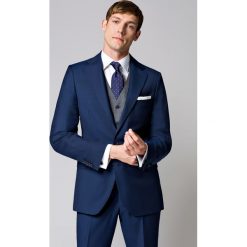 Marynarka Business Mix Navy. Niebieskie marynarki męskie LANCERTO, s, bez wzorów, z wełny, biznesowe. W wyprzedaży za 549,90 zł.